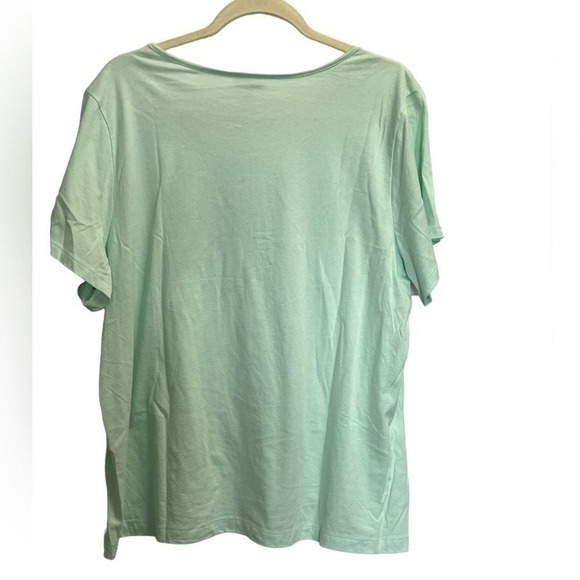 Charter club green 100% cotton tee size 2X (3011) - Picture 4 of 4